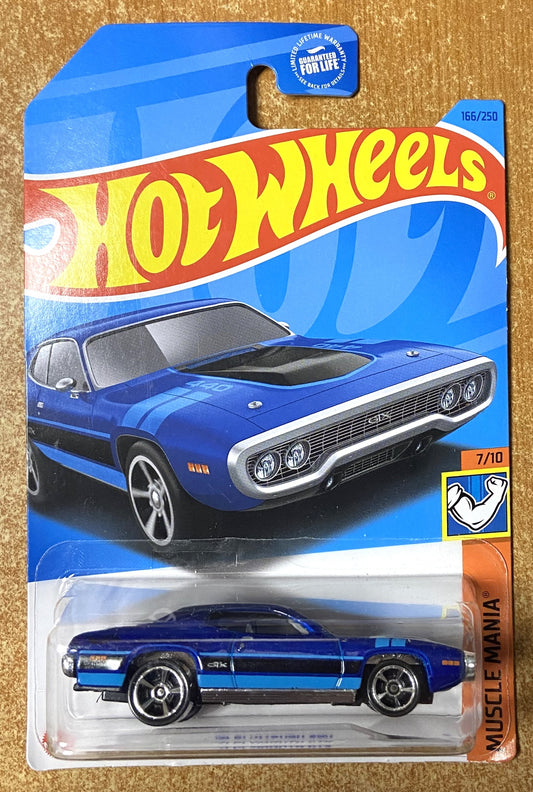 2023 Hot Wheels #166 71 Plymouth GTX BLUE