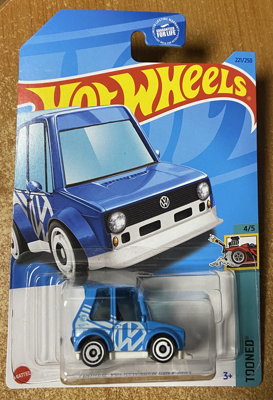 2023 Hot Wheel #221 Toon'd Volkswagen Golf MK1 BLUE