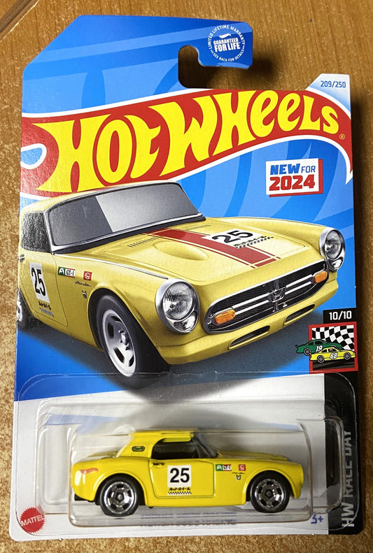 2024 Hot Wheels #209 Honda S800 Racing YELLOW