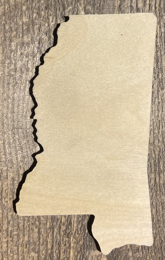 Ready to Paint Shape - 1/8" Birch - Mississippi - S216