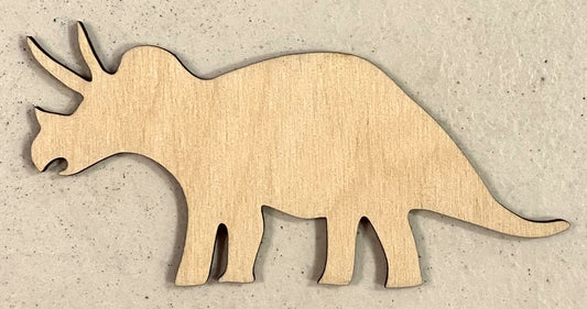 Triceratops Shape - Unfinished 1/8" Plywood - #S250