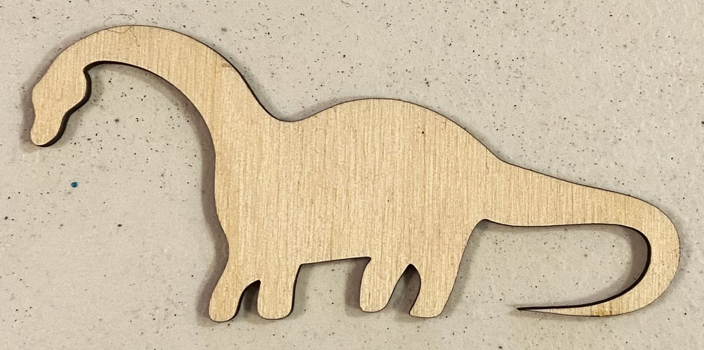 Ready to Paint Shape - 1/8" Birch - Brontosaurus - S255