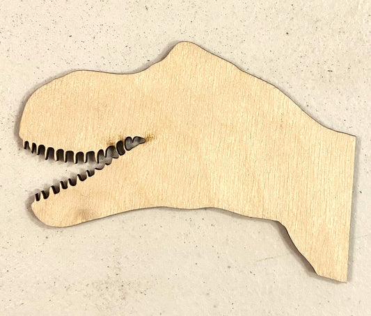 Tyrannosaurus Rex Head Shape - Unfinished 1/8" Plywood - #S262