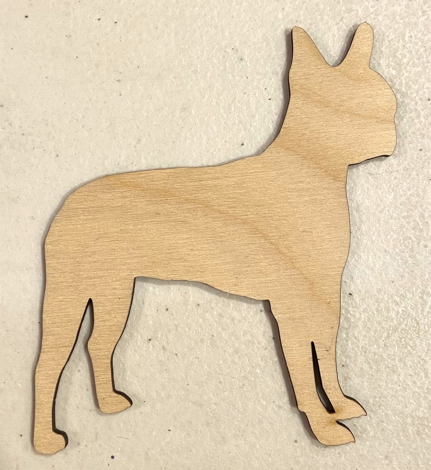 Ready to Paint Shape - 1/8" Birch - Boston Terrier - S274