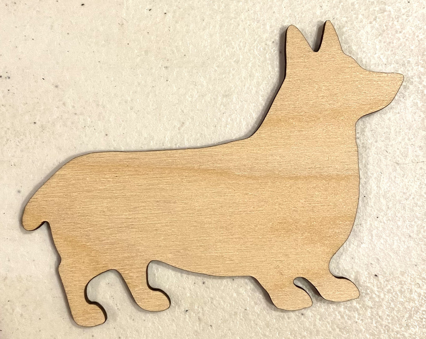 Ready to Paint Shape - 1/8" Birch - Corgi - S280