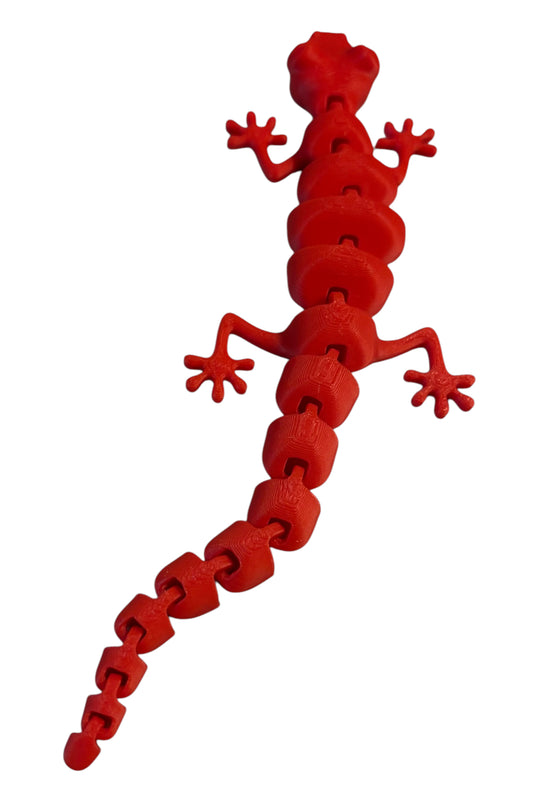 7" Articulated Lizard - RED