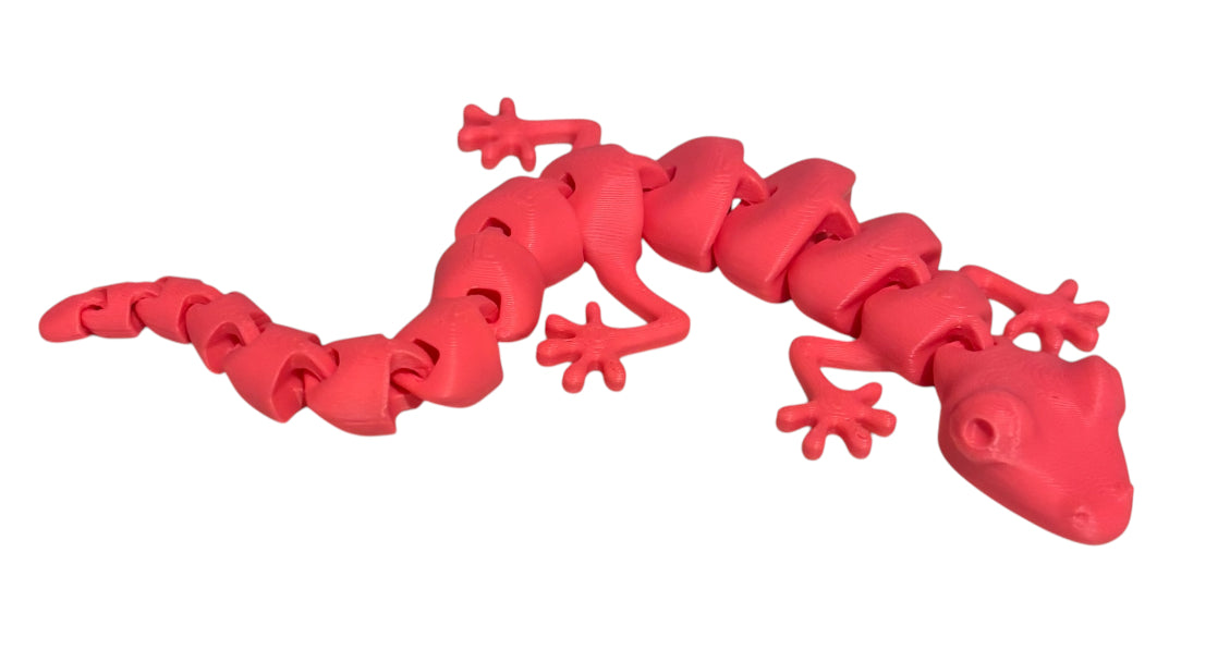 7" Articulated Lizard - Hot Pink