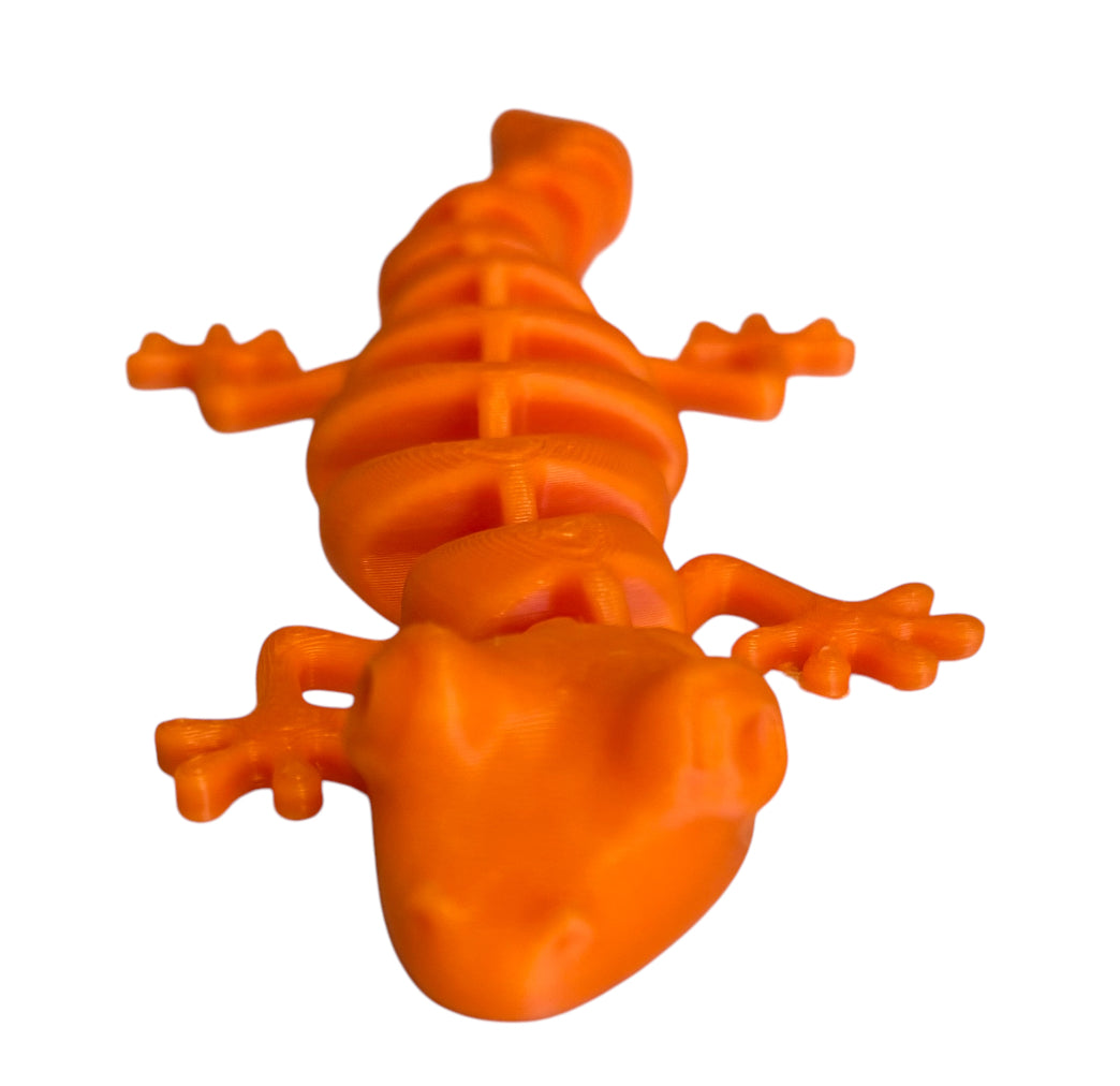 7" Articulated Lizard - Orange