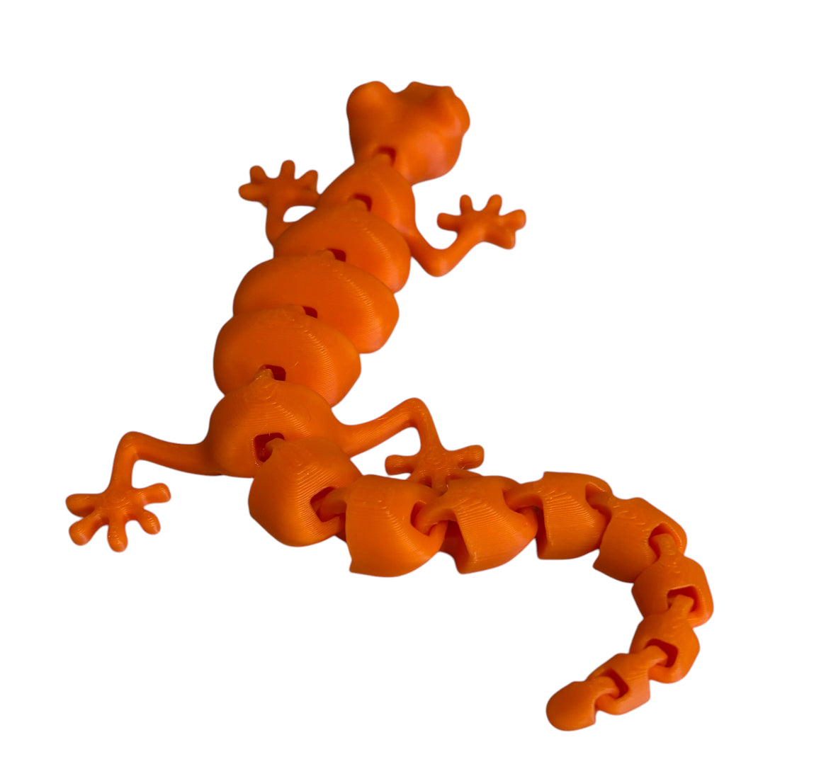 7" Articulated Lizard - Orange