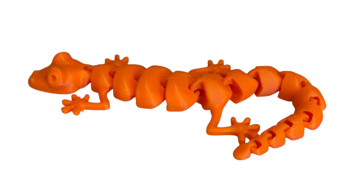 7" Articulated Lizard - Orange