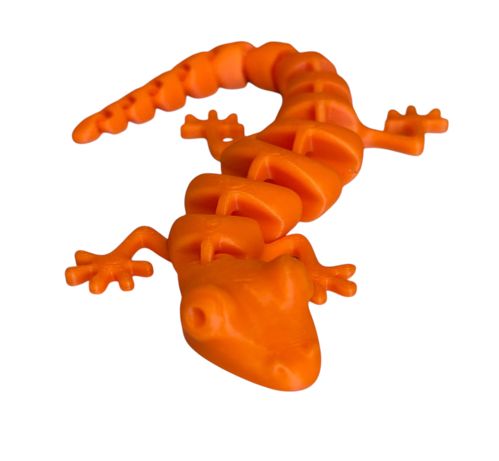 7" Articulated Lizard - Orange