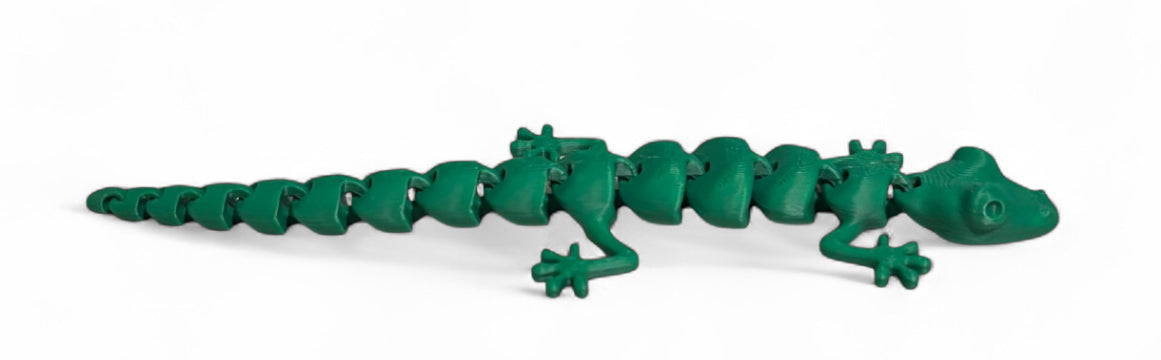 7" Articulated Lizard - Mistletoe Green