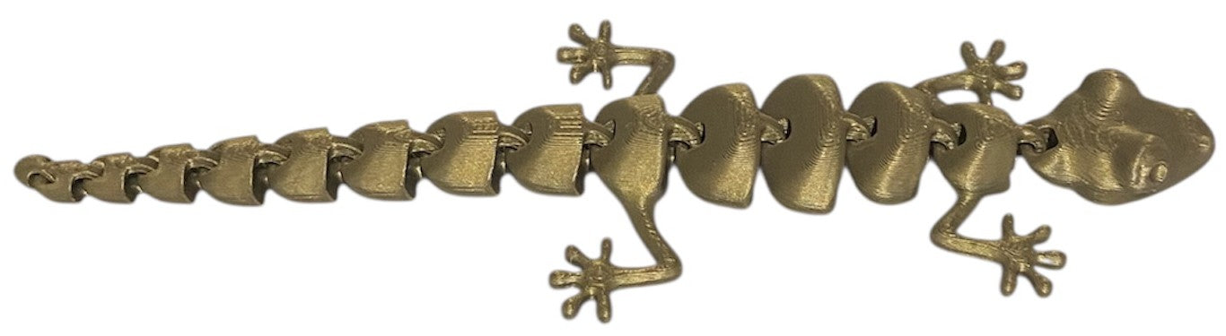 7" Articulated Lizard - Bronze