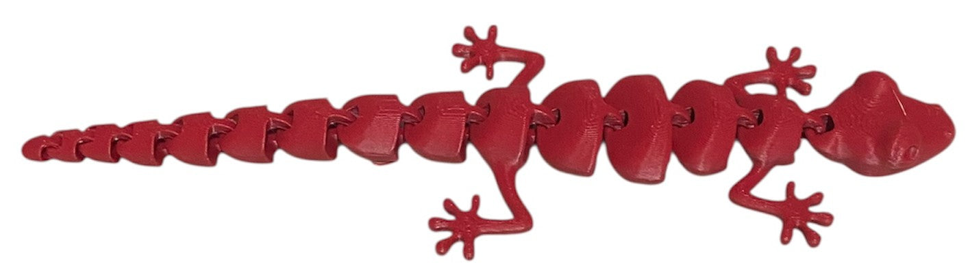 7" Articulated Lizard - Crimson