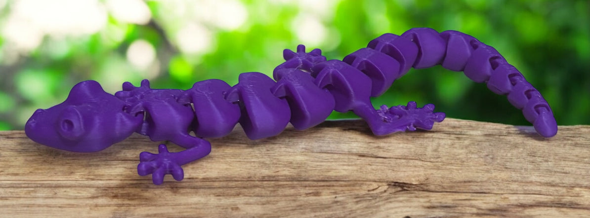 7" Articulated Lizard - Purple SIlk