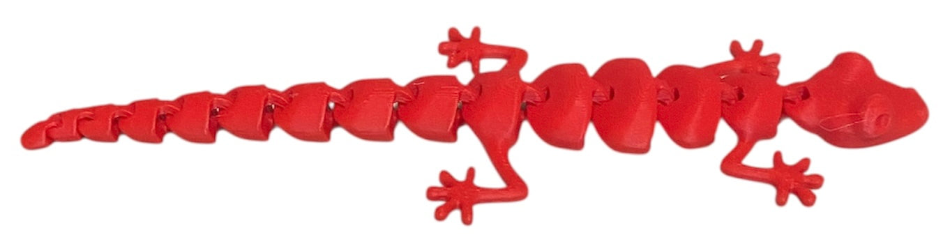 7" Articulated Lizard - Red