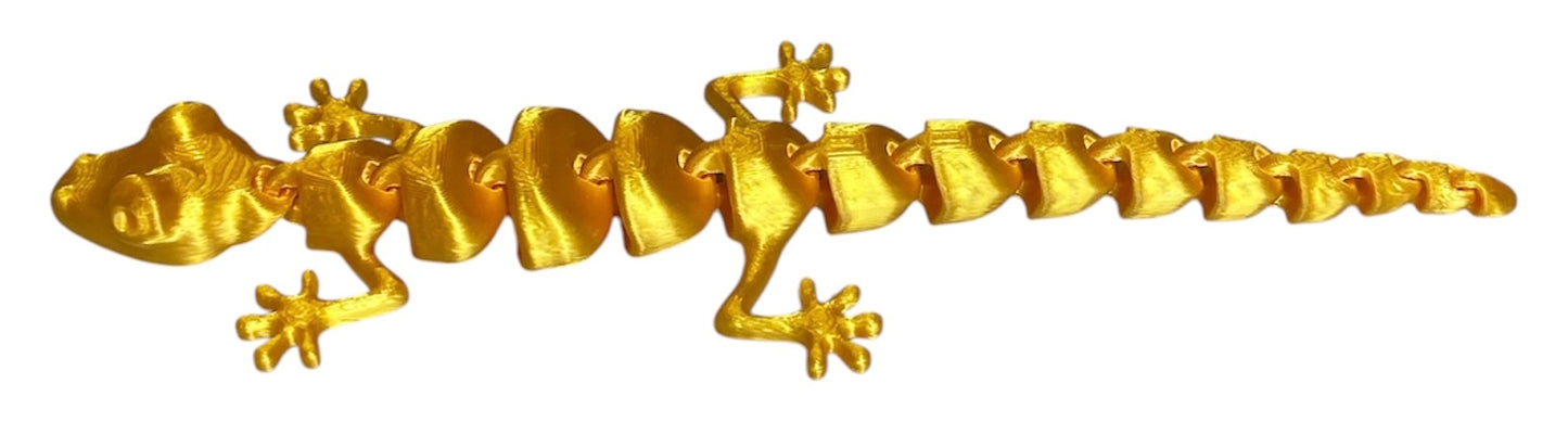 7" Articulated Lizard - Gold