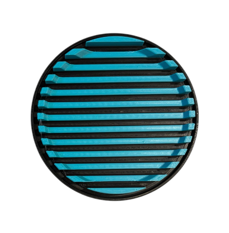 4-1/4" Diameter Ridge Coasters - Turquoise over Black