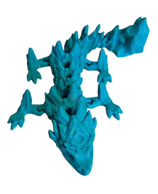 Articulated Baby Ice Dragon - 9" - Turquiose