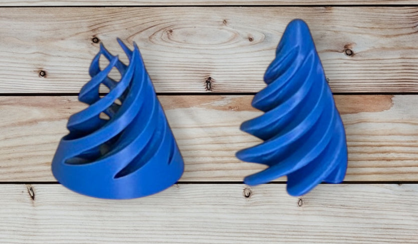 Pass Through Fidget Cone - 3-1/2" x 3" - Blue