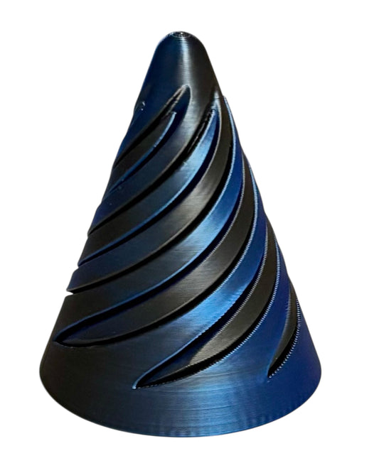 Pass Through Fidget Cone - 3-1/2" x 3" - Blue / Black