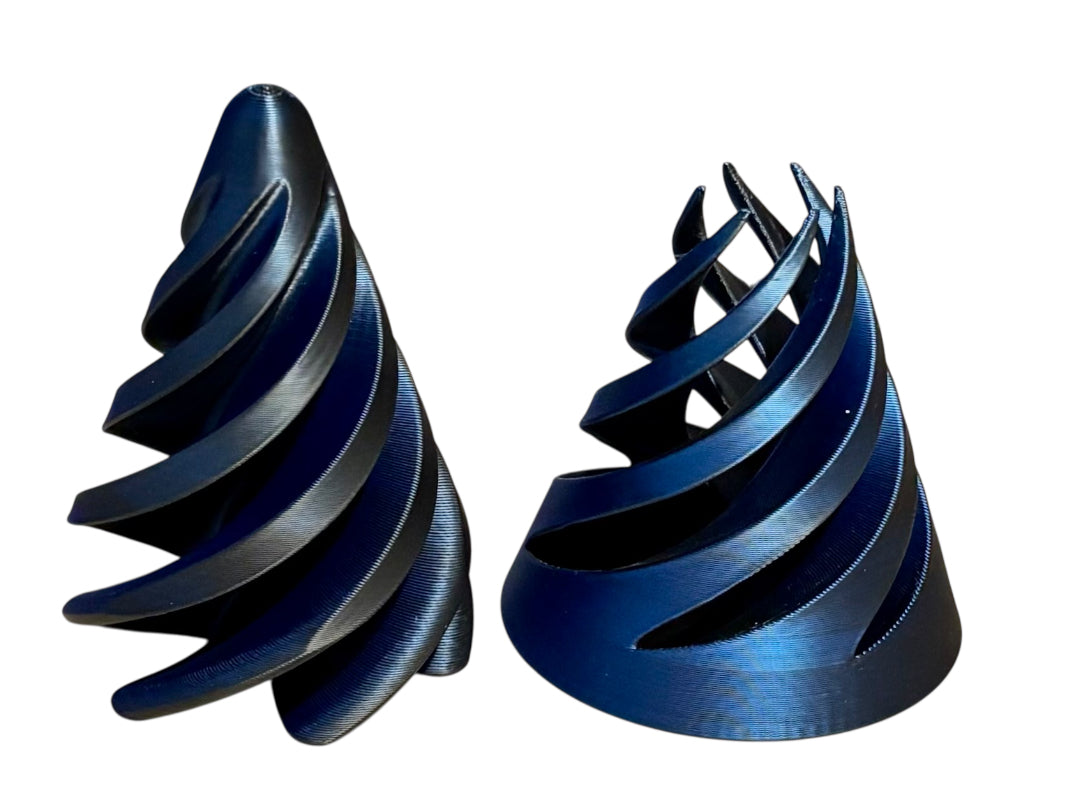 Pass Through Fidget Cone - 2-1/2" x 2" - Blue / Black