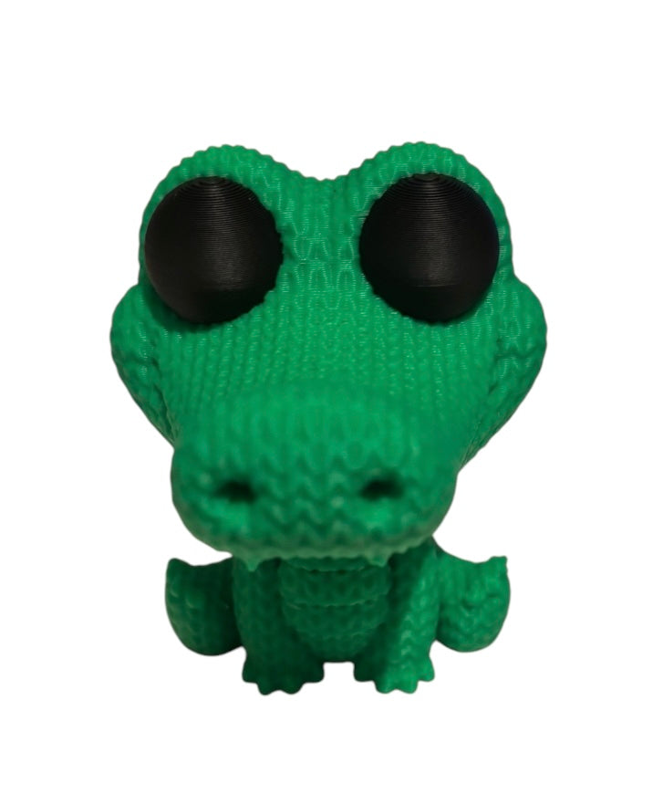 3D printed 3" Knitted Alligator