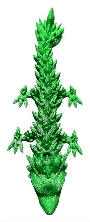 Articulated Baby Crystal Dragon - 11" - Green