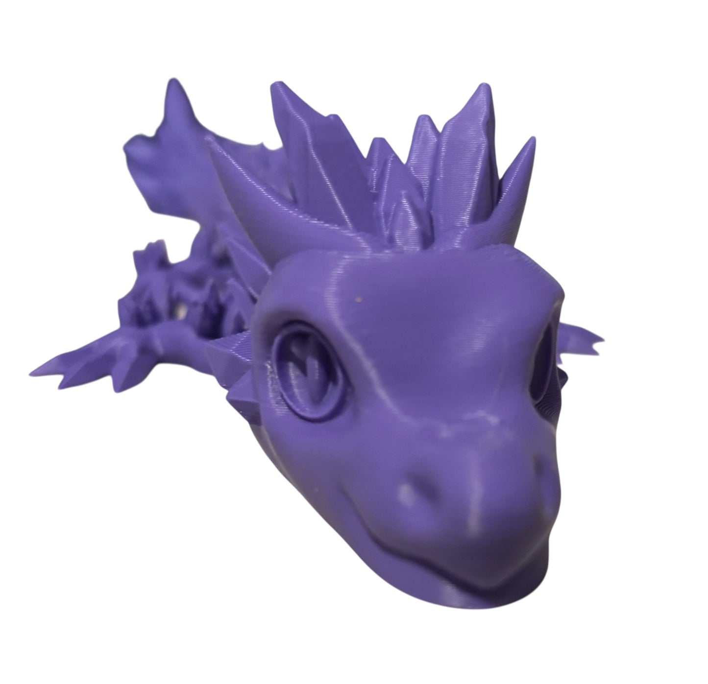 Articulated Baby Crystal Dragon - 8" - Purple