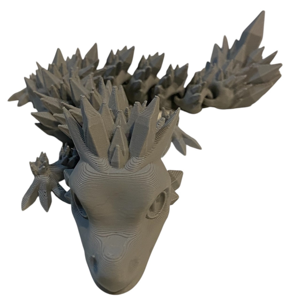 Articulated Baby Crystal Dragon - 8" - Gray