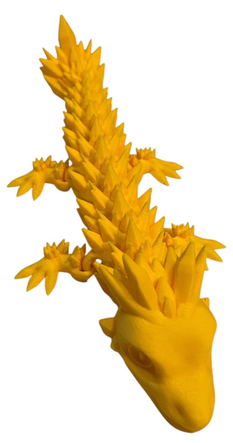 Articulated Baby Crystal Dragon - 8" - Sunflower