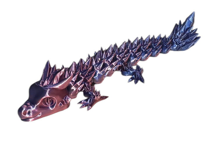 Articulated Baby Crystal Dragon - 11" - Neon City