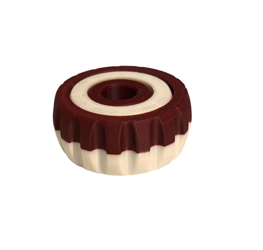Gyro Spinner - 2" - White/Maroon