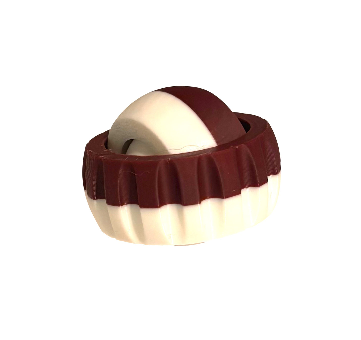 Gyro Spinner - 2" - White/Maroon