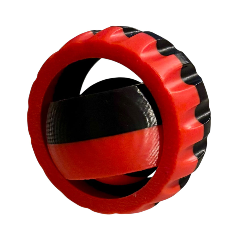 Gyro Spinner - 2" - Red / Black