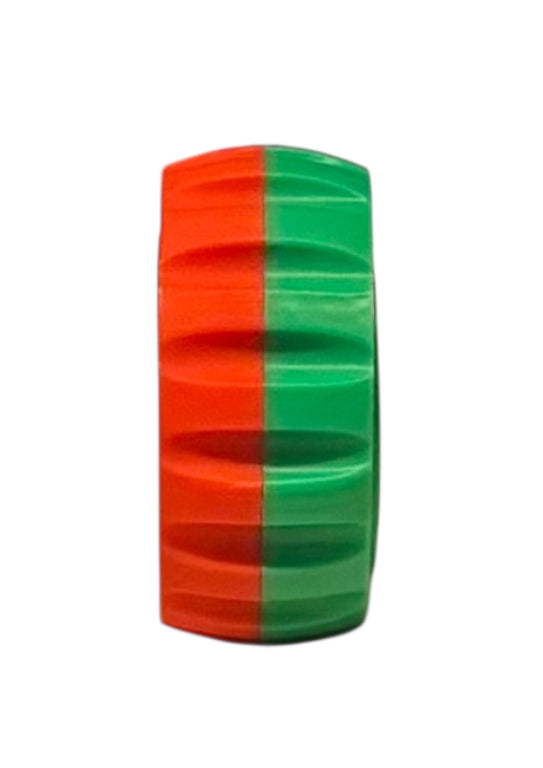 Gyro Spinner - 2" - Green / Lipstick Red