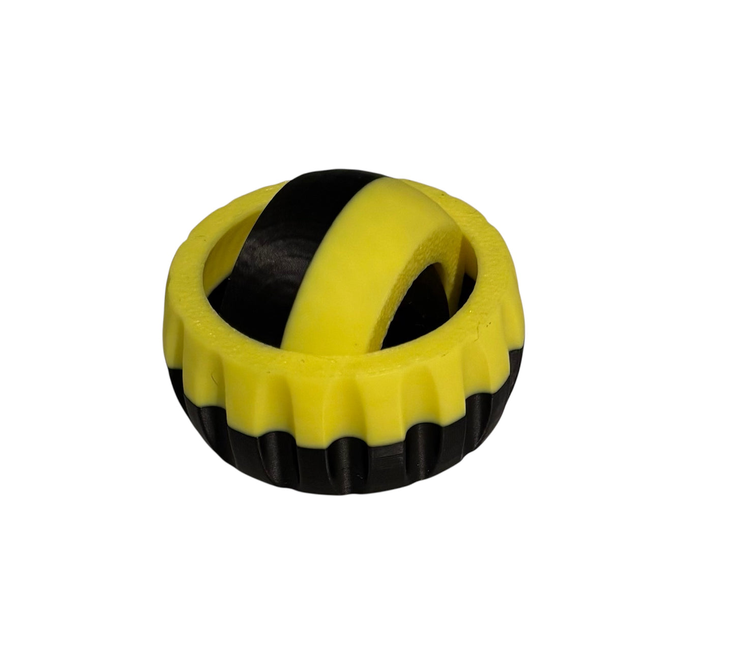 Gyro Spinner - 2" - Black / Yellow