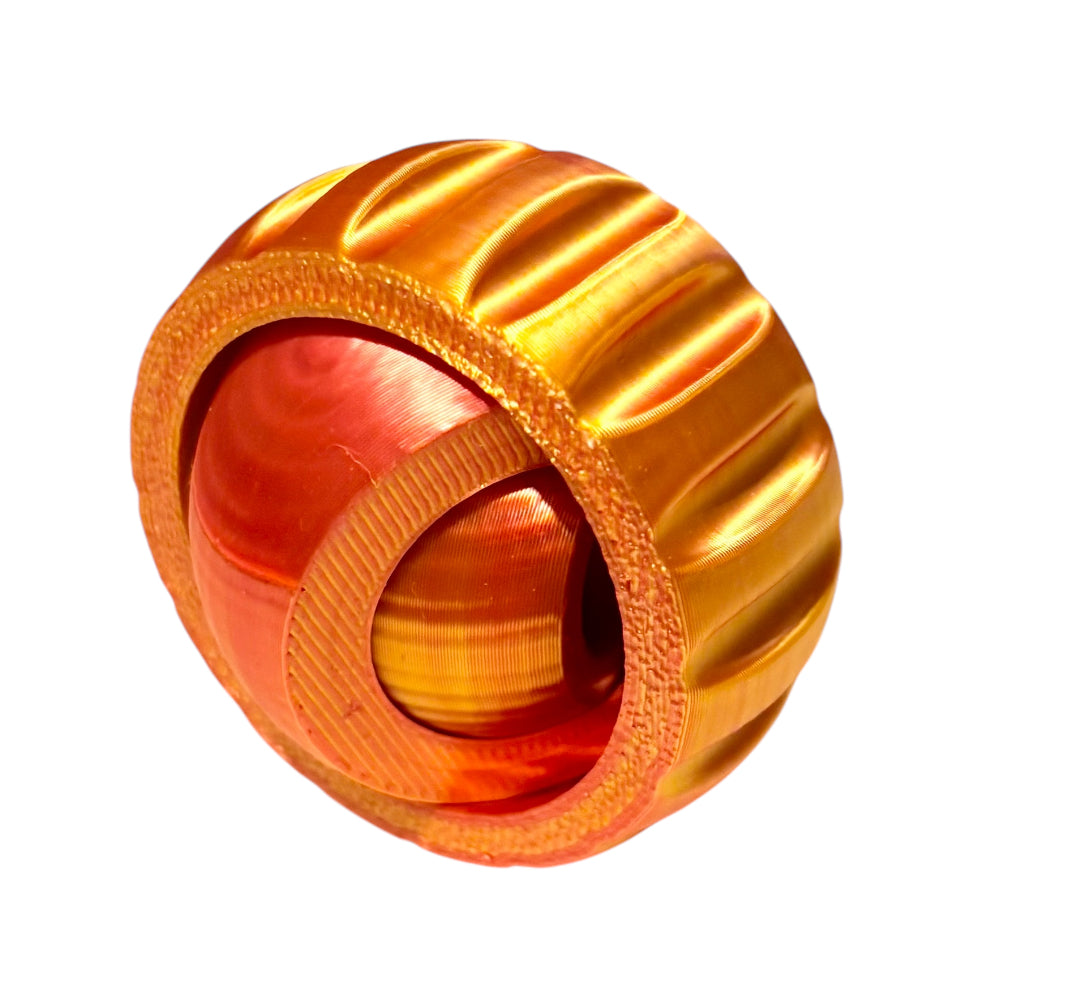 Gyro Spinner - 2" - Red / Gold