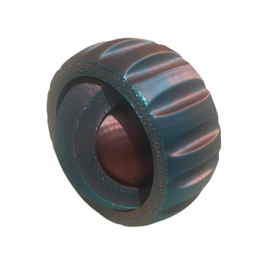 Gyro Spinner - 2" - Blue / Green / Coral