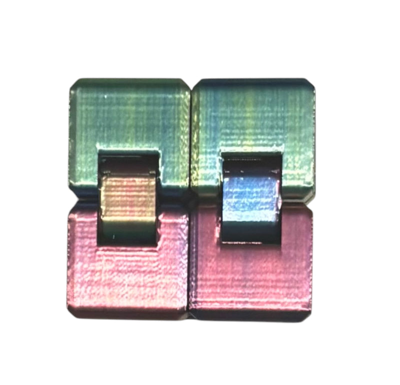 Infinity Cube - 2" - Blue / Green / Purple