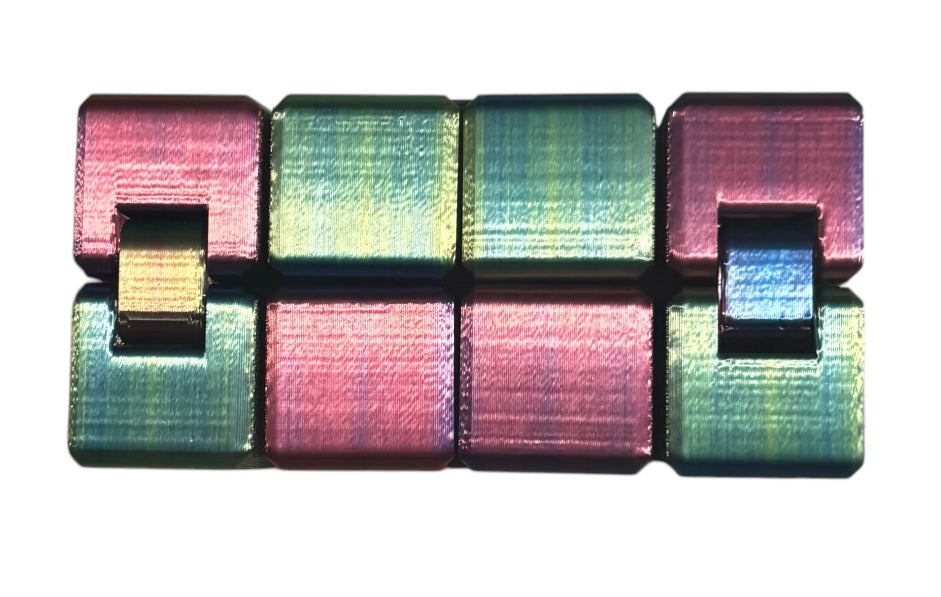 Infinity Cube - 2" - Blue / Green / Purple