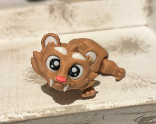3D printed 3" Saber Tooth Tiger