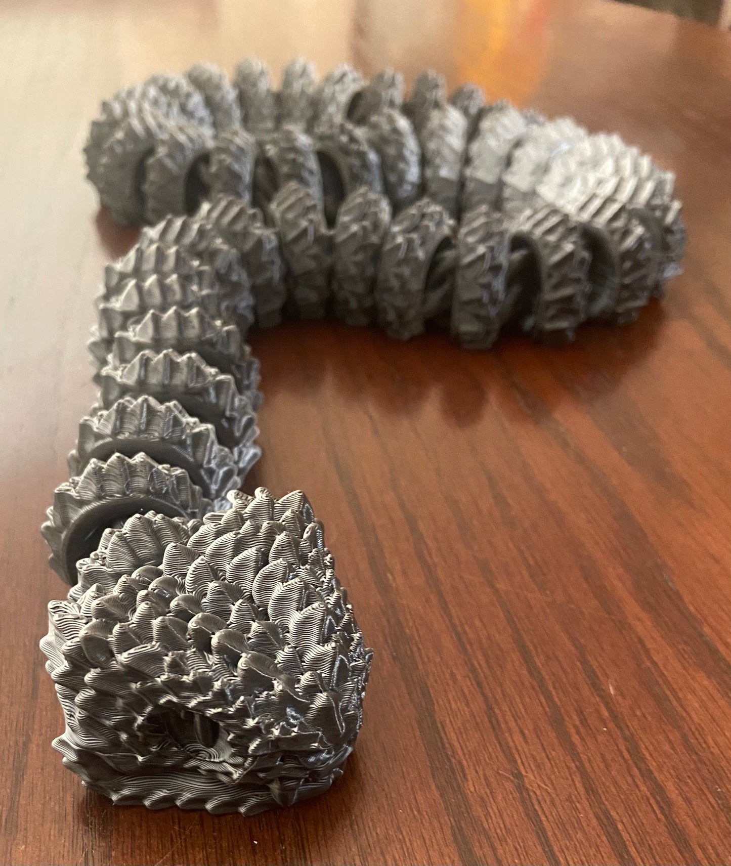 3D printed Large Bush Viper - 28" - White / Black