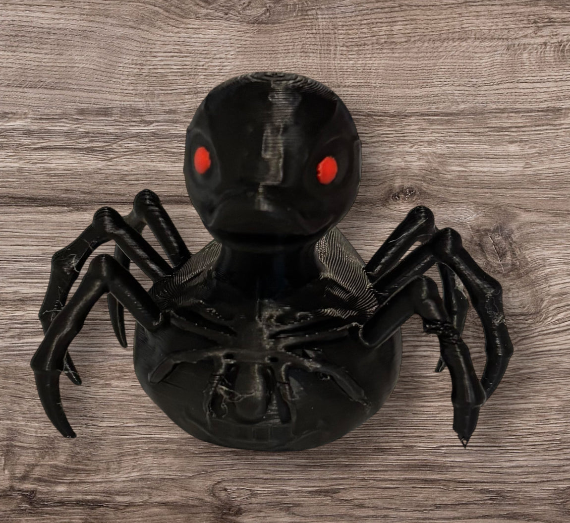 3D printed 3" Halloween Spider - Black / Red