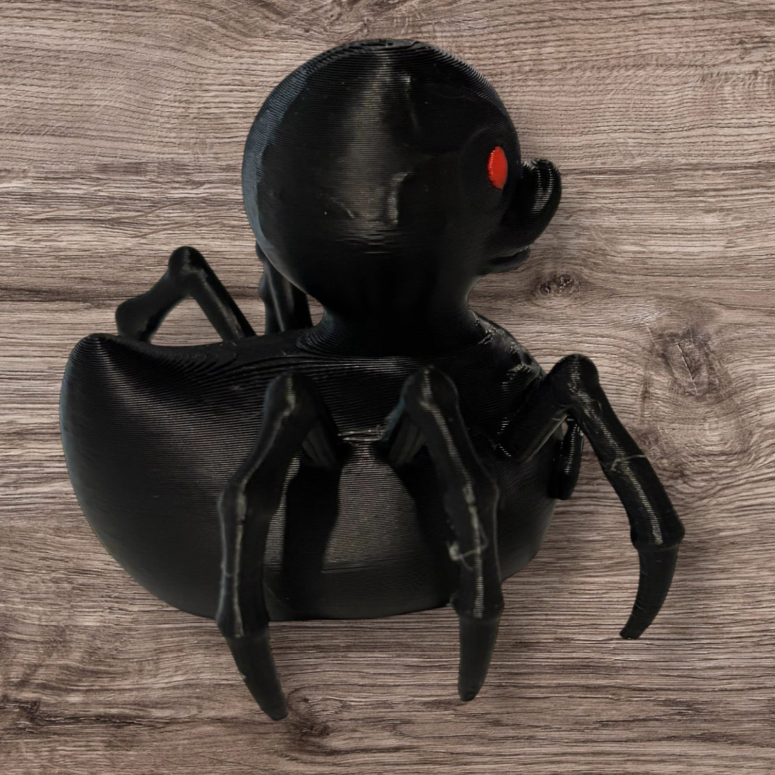 3D printed 3" Halloween Spider - Black / Red