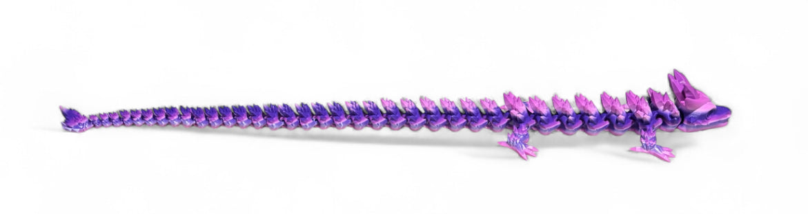 3D printed 24" Crystal Dragon - Rainbow 03