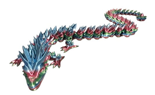 3D printed 24" Crystal Dragon - Rainbow