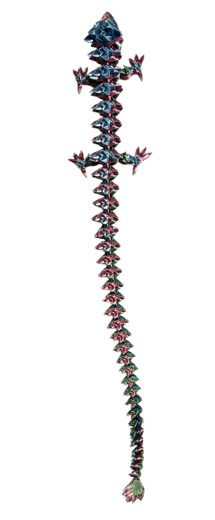 3D printed 24" Crystal Dragon - Rainbow