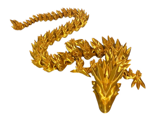 3D printed 24" Crystal Dragon - Light Gold