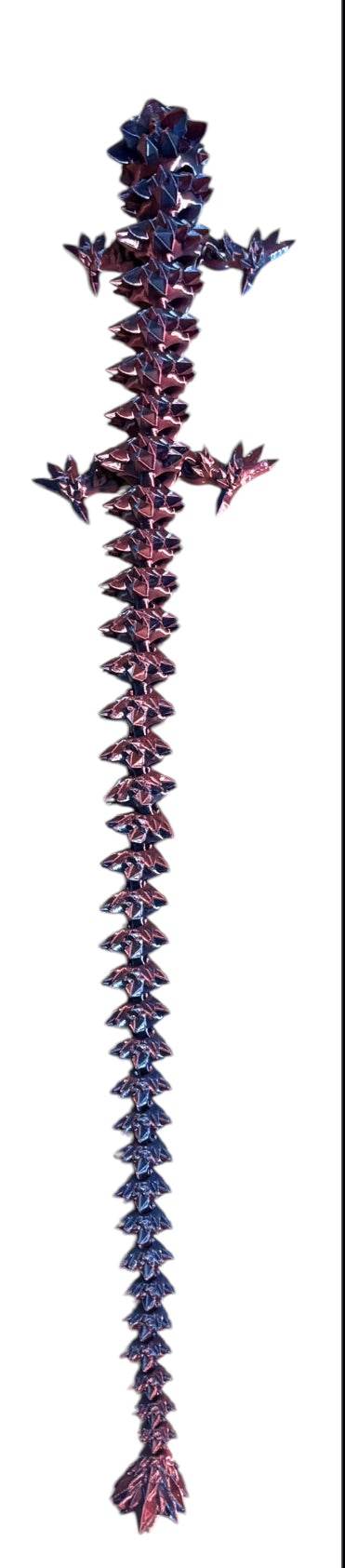 3D printed 24" Crystal Dragon - Red / Blue